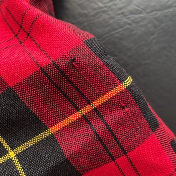 Vintage Northwest Territories Plaid Tartan Red Black Grunge Rocker Size XL - Picture 11 of 14